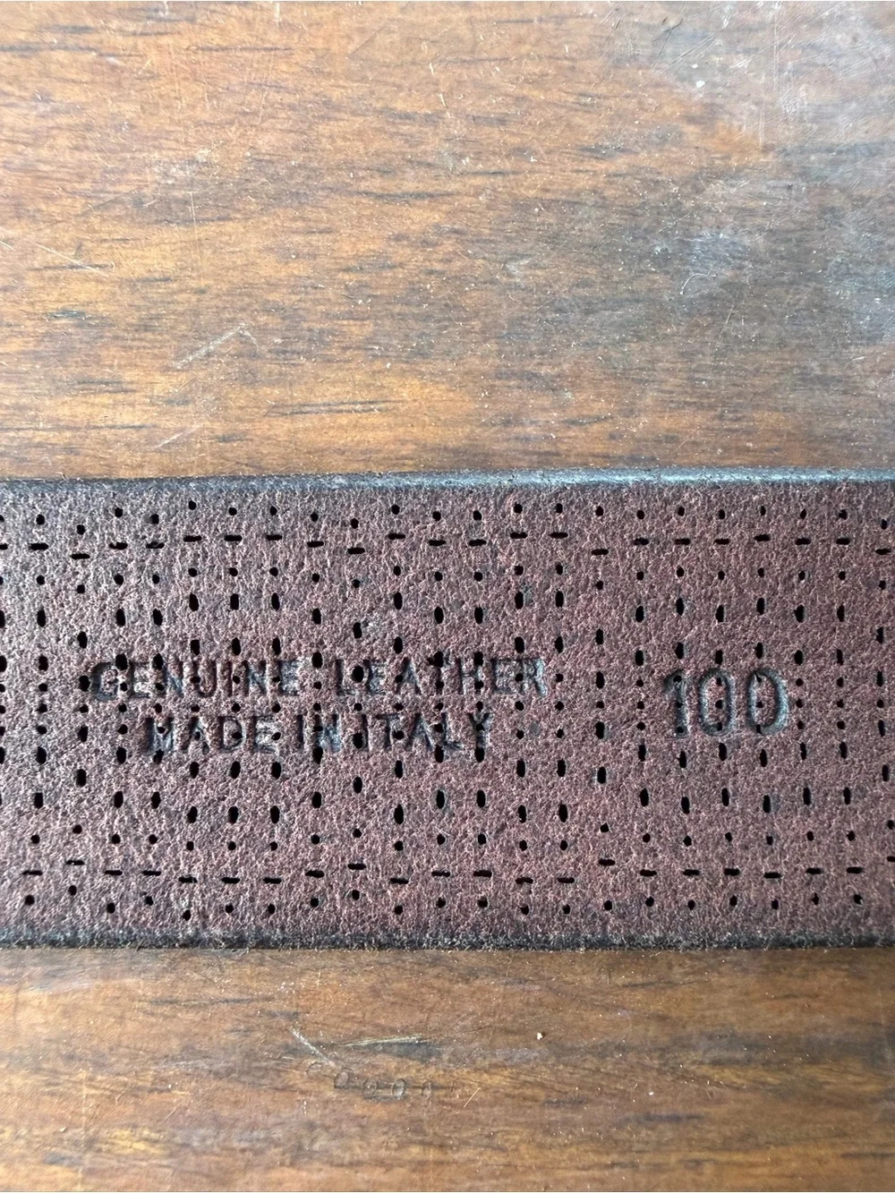 Orciani Brown Perforated Leather Belt with Silver Buckle Size 36 100CM Italy EUC